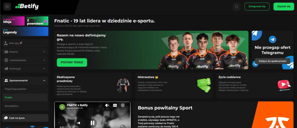 Kod promocyjny Betify gra kasynowa